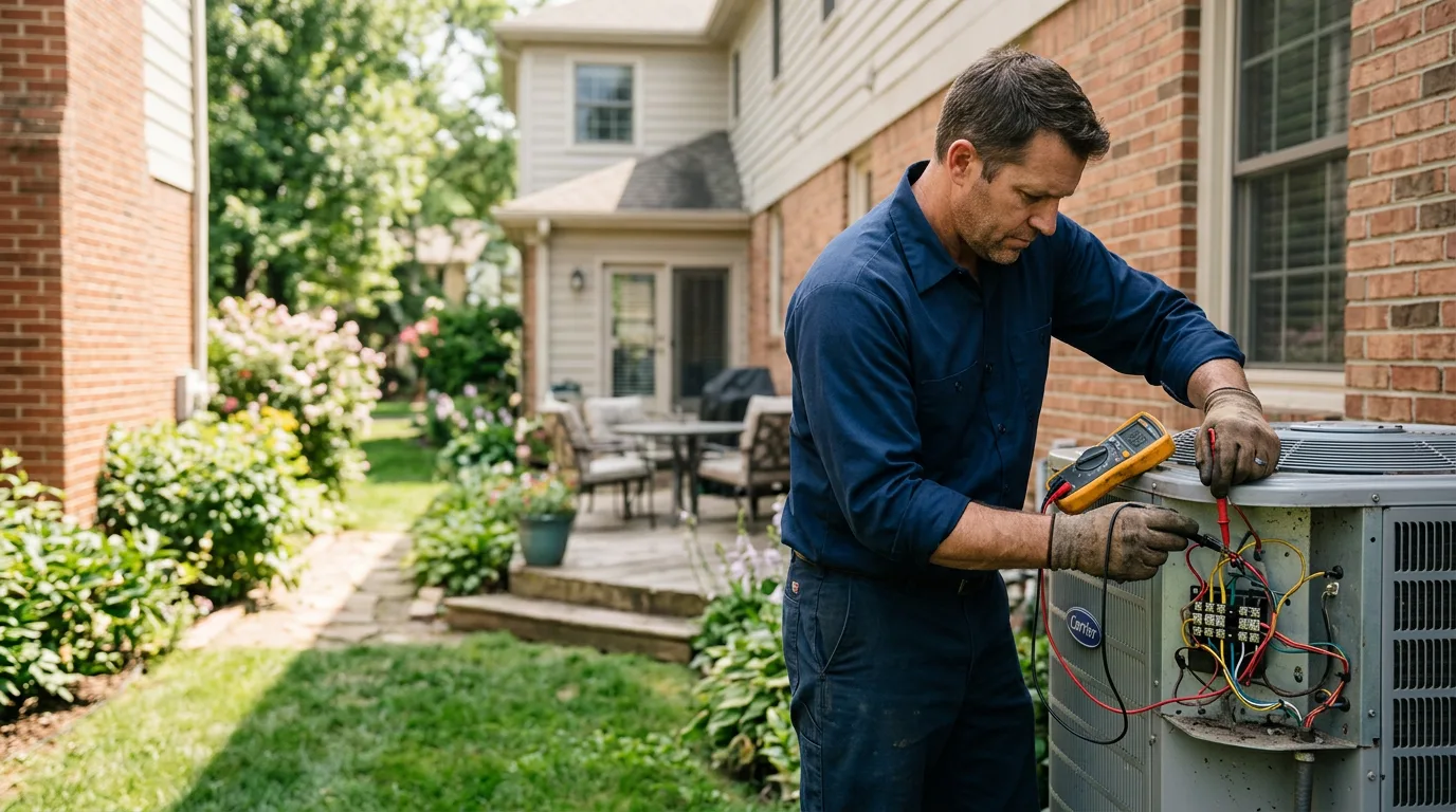HVAC technician working near Ely, IA